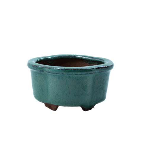 2.6" Yixing Green Mame Lotus Style Pot