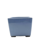 4.5" Tokoname Blue Square Glazed Pot