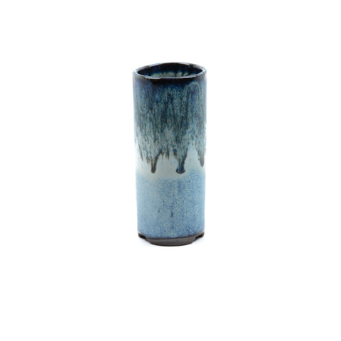 1.75" Yixing Blue Glazed Mame Cylinder Pot