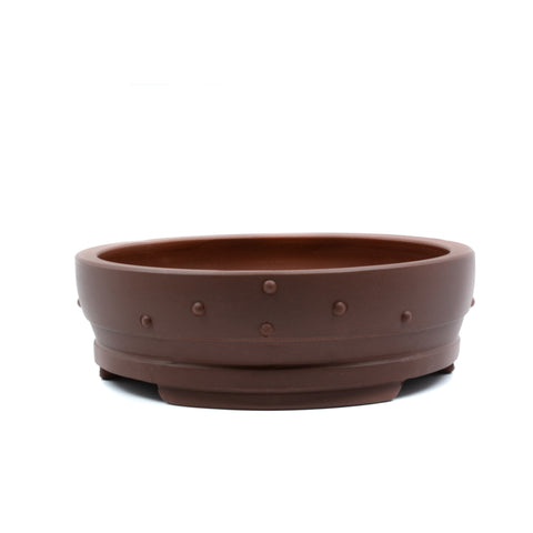 6.75" Yixing Brown Drum Pot