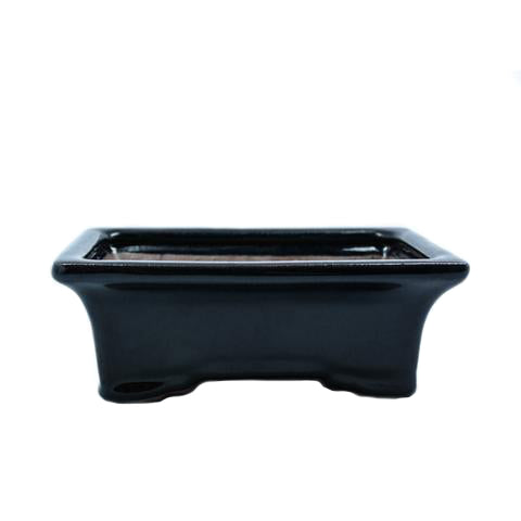 6.5" Yixing Dark Blue Rectangular Pot